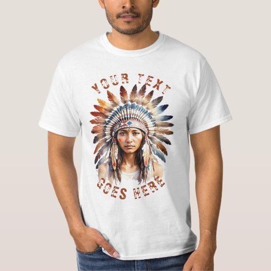 T-shirt indien américain (Devant)