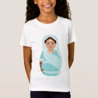 T-shirt indien (Aqua) Matryoshka Girls