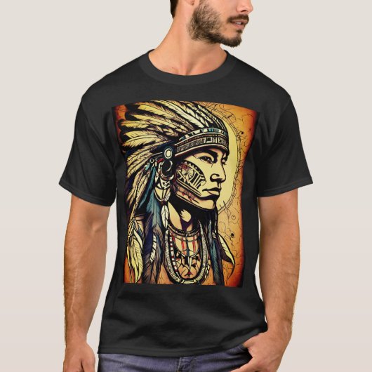 T-shirt INDIEN ROUGE (Devant)