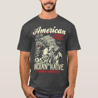 T-shirt Indien vintage de moto pour vieux motocycliste