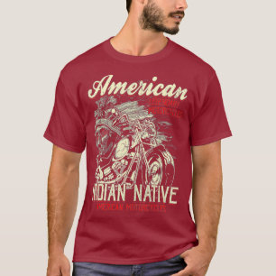 T-shirt Indien vintage de moto pour vieux motocycliste
