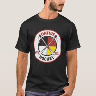 T-shirt indigène de noir d'hockey