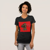 T-shirt Indonesi Shadow Puppet Hohoho Design sur toile rou (Devant entier)