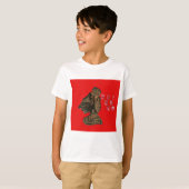 T-shirt Indonesi Shadow Puppet Hohoho Design sur toile rou (Devant entier)