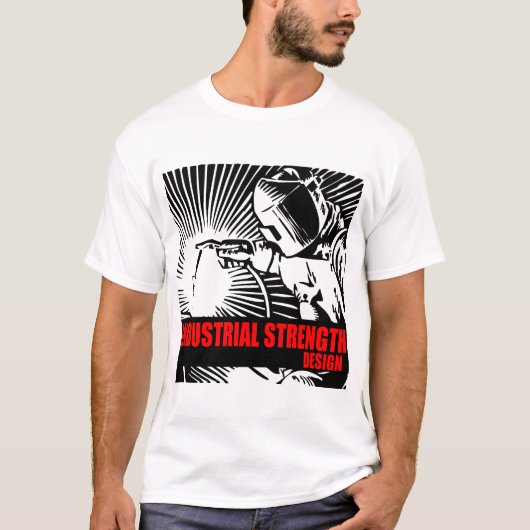 T-shirt industriel de conception de force (Devant)
