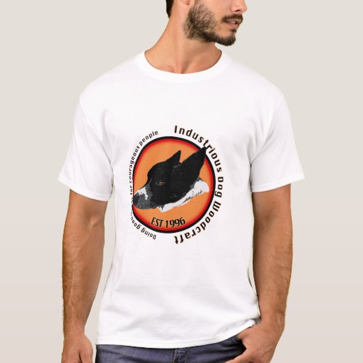 T-shirt Industrious Dog woodcraft men's T (Devant)