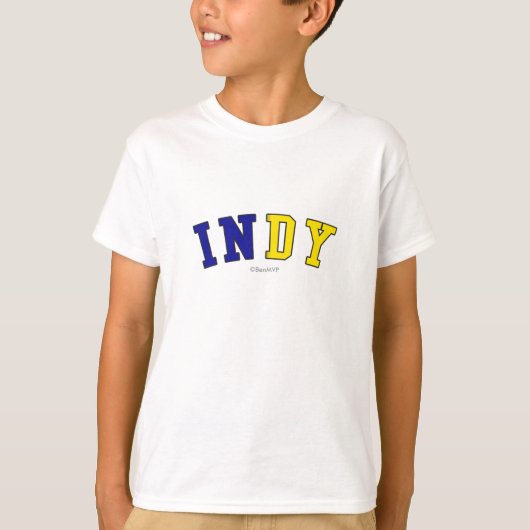 T-shirt Indy dans des couleurs de drapeau d'état de (Devant)