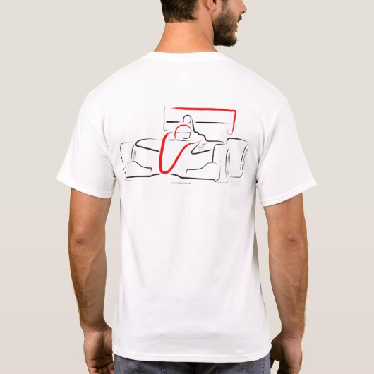T-shirt Indy Lights 1 Black and Red Back (Dos)