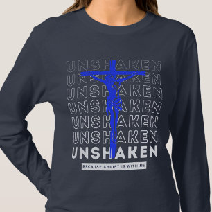 T-shirt Inébranlable - Jésus Évangile Chrétien Bleu Marine