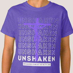 T-shirt Inébranlable - Prière de Dieu Gratitude Violet