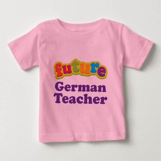 T-shirt infantile allemand de bébé de professeur (Devant)