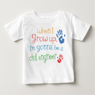 T-shirt infantile civil de bébé d'ingénieur