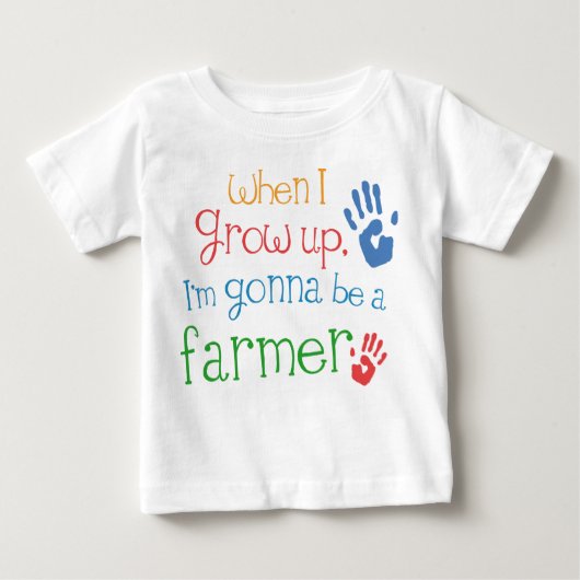 T-shirt infantile de bébé d'agriculteur (avenir) (Devant)