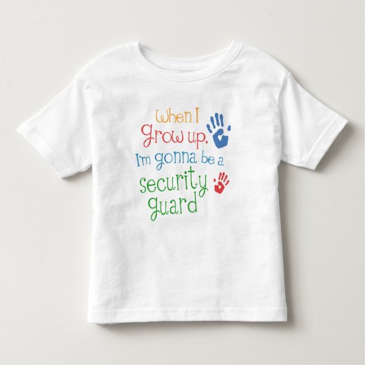 T-shirt infantile de bébé de garde de sécurité (Devant)