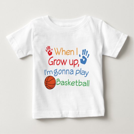 T-shirt infantile de bébé de joueur de basket (Devant)