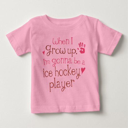 T-shirt infantile de bébé de joueur de hockey de (Devant)