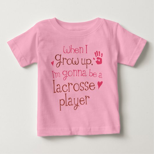 T-shirt infantile de bébé de joueur de lacrosse (Devant)