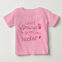 T-shirt infantile de bébé de pirate informatique