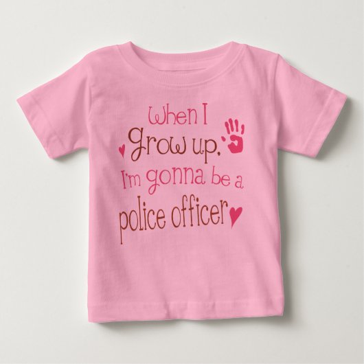 T-shirt infantile de bébé de policier (avenir) (Devant)