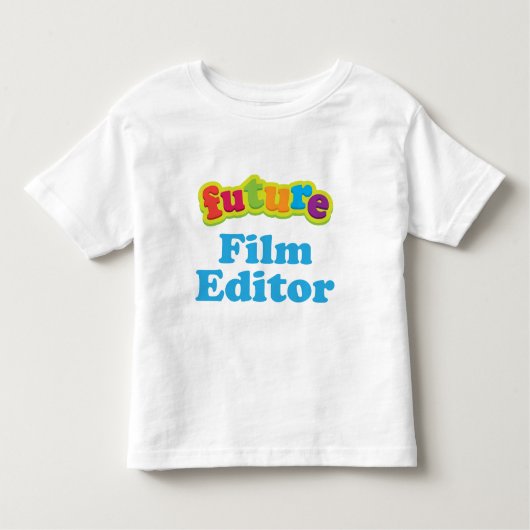 T-shirt infantile de bébé de rédacteur de film (Devant)