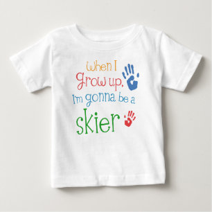 T-shirt infantile de bébé de skieur (avenir)