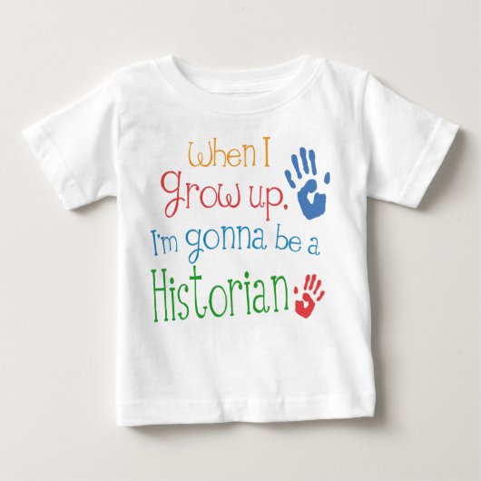 T-shirt infantile de bébé d'historien (avenir) (Devant)