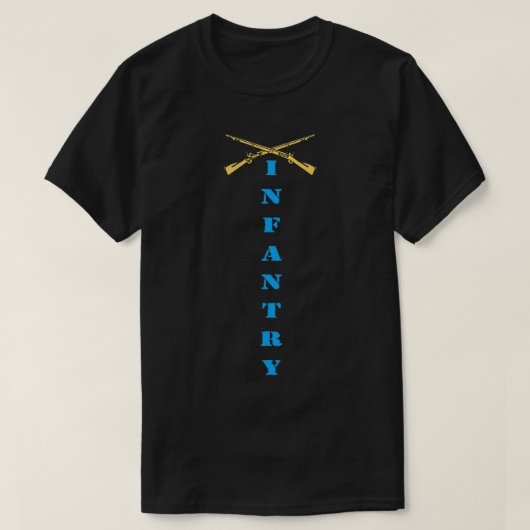 T-shirt Infantry Crossed Rifles Army Grunt Insignia Pullov (Design devant)