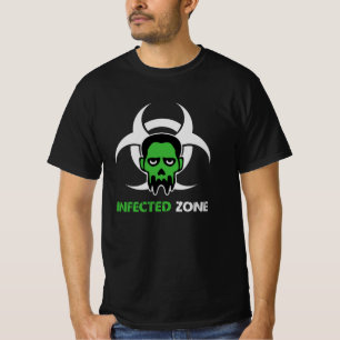 T-shirt Infected Area Zombie Warning