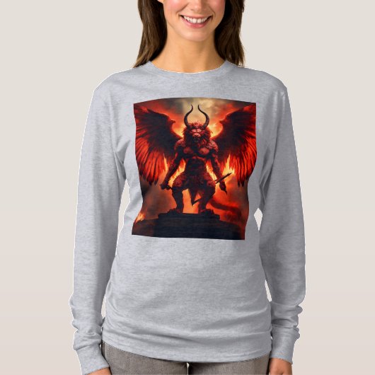 T-Shirt Infernal Winged Warrior – Fiery Demon King (Devant)