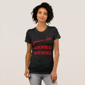 T-shirt Infidèle armé de l'arabe (Devant entier)