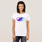 T-shirt Infini avec plume violette (Devant entier)