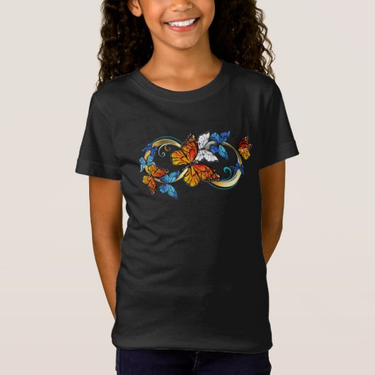 T-Shirt Infini de papillons monarques (Devant)