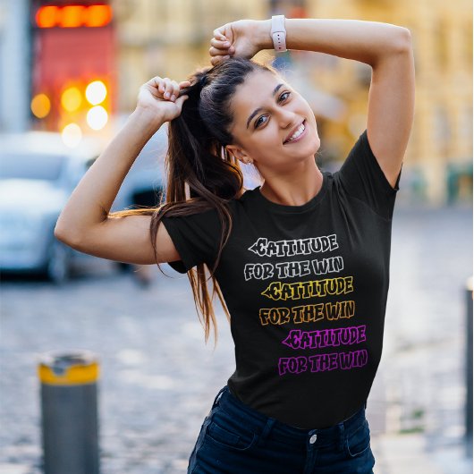 T-shirt Infinie Réflexions Cattitude Pour La Victoire