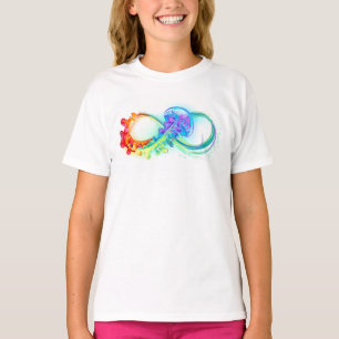 T-shirt Infinité avec la méduse arc-en-ciel