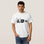 T-shirt Infinité de la machine à écrire à singe (Devant entier)