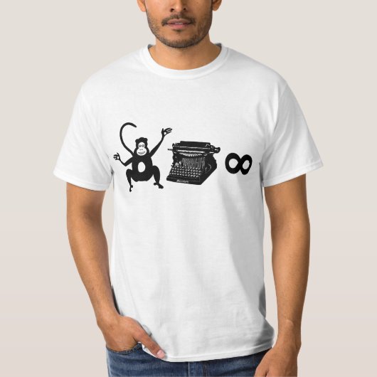 T-shirt Infinité de la machine à écrire à singe (Devant)