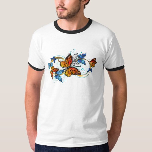 T-shirt Infinité de papillons monarques (Devant)