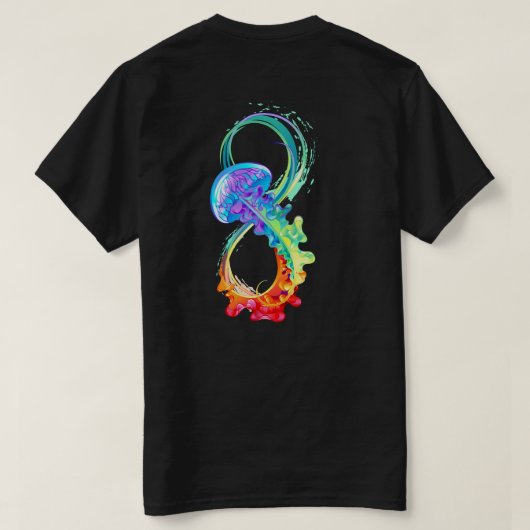 T-shirt Infinity avec Rainbow Jellyfish (Design dos)