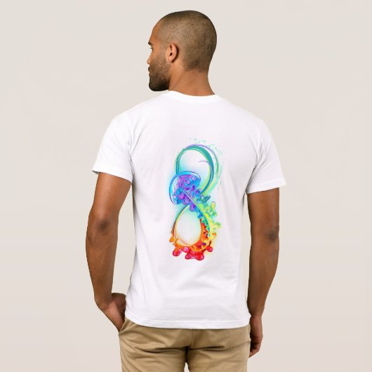 T-shirt Infinity avec Rainbow Jellyfish (Dos entier)