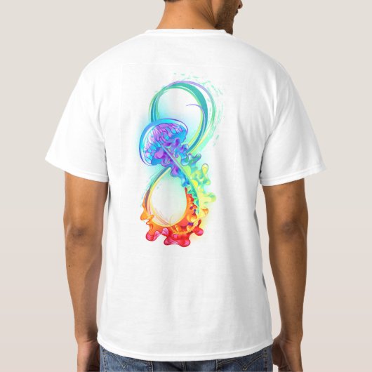 T-shirt Infinity avec Rainbow Jellyfish (Dos)