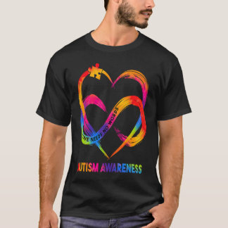 T-shirt Infinity Heart Love Autism Awareness Needs No Word