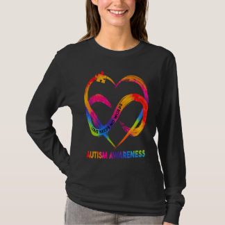 T-shirt Infinity Heart Love Autism Awareness Needs No Word