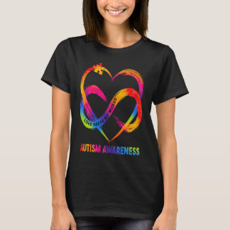 T-shirt Infinity Heart Love Autism Awareness Needs No Word