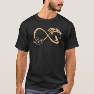 T-shirt Infinity Horse Girl Avec Cheval Brown Équitation