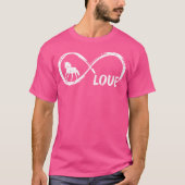 T-shirt Infinity Love Horse mignonne Equestre Femmes Fille (Devant)