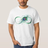 T-shirt Infinity Symbol with Peacock Feather (Devant)