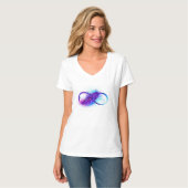 T-shirt Infinity with purple feather (Devant entier)