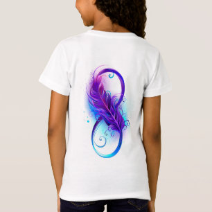 T-Shirt Infinity with purple feather