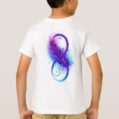 T-shirt Infinity with purple feather (Dos)