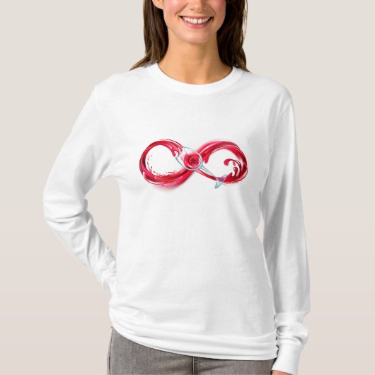 T-shirt Infinity with Red Wine (Devant)